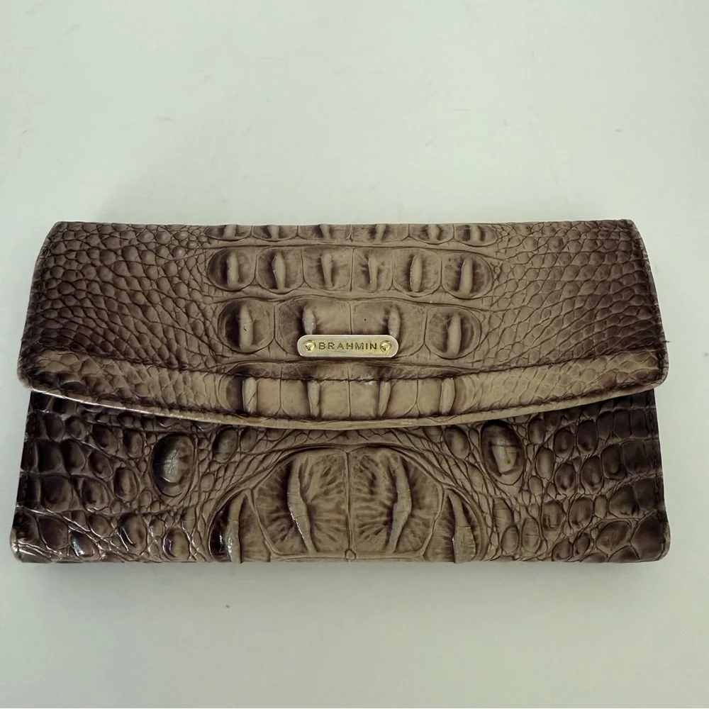 Brahmin Modern Checkbook Melbourne Leather Wallet